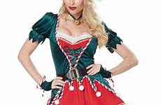 elf sexy christmas helper santa costume size adult santas 2x large available