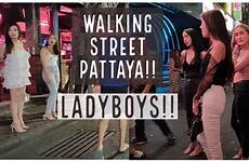 pattaya street ladyboys walking