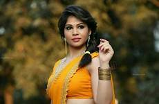 saree women indian sarees beautiful actress sexy desi hot navel beauty models girl looking yellow zaara exclusive belly khan collection