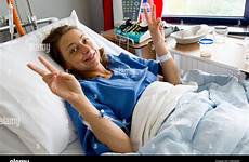 hospital bed woman young recovering operation orthodontic alamy stock