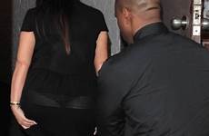 kardashian kanye thong malfunction flashes skimpy flashed headed