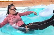 wetlook clothed swimming fully compilation sensual lady web very