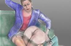drawings spanking spanked women older artistic bdsmlr amateur hairbrush adult