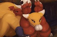 zonkpunch renamon penis guilmon digimon scalie