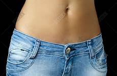 flat sexy stomach belly woman jeans
