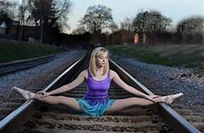 legs spread ballerina sitting women girl wallpaper railroad railway model pose fitness blonde positions physical shoot human sports wallhere wallpapers