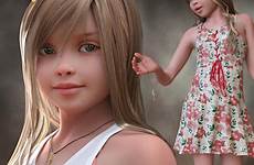 genesis female skyler 3d bundle daz models studio little girls clothing poser tween females character daz3d choose board