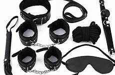bondage bdsm set party gear kit whip collar favor pink 7pcs rope ball toy princess wedding blindfold sexy game cuffs