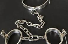 collar bdsm chain wrist cuffs steel slave sex bondage locking neck games handcuffs stainlees fetish tools hand set
