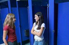 bathroom school girls teenage stock included exclusive use