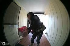 woman stealing caught camera package kptv