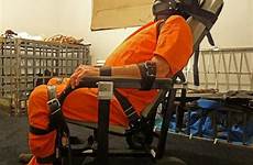 chair torture sci prison dallas restraint man prisoner restraints strapped human death helmet device holland andrew wearing courtroom pack machine
