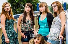 teen british young group english welsh teenage adolescent five alamy