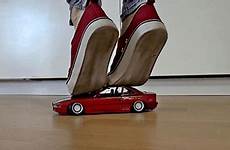 car toy crush red sneakers under video 12m 2s length gif yezzclips item marissa madame