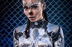 cyberpunk costumes cyborg cosplay badinka frenzy catsuit liquid warbot