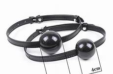 mouth open sex gag ball pu leather silicone harness head gagged adult 5cm 4cm bdsm toys bondage women toy men