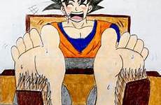 goku feet tickled ticklish bare kid deviantart brains