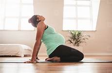 yoga pregnancy expectant practising woman size