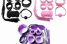 sex toy adult pcs collar pu whip handcuffs fetish erotic couple leather game set
