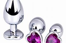 plug butt anal sex heart toy jeweled toys steel plugs orgasm adult men sexual shaped stainless description amazon