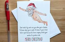 christmas funny naked card santa merry giant holiday rick morty humor gift fun claus