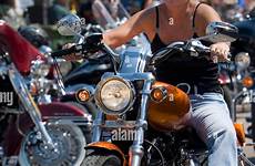 sturgis motorcycle woman rally dakota south annual usa rider alamy stock shopping cart