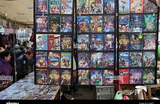 dvd market browsing selection films alamy wide street
