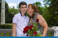son mom kiss her intends adult his stock married
