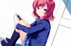 anime maki nishikino love wallpaper live school uniform female character qp pink haired project scan sakura ohara tometa hair red