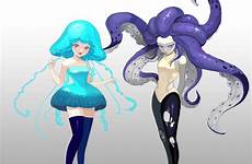 jellyfish octopus artstation character mermaid concept girl female alien drawing cartoon fantasy characters choose board inspiration manga pink