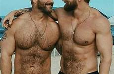 hunks bearded shirtless daddy kissing beards beefy around