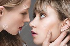 lesbian sensual eath couple looking other dreamstime passion preview