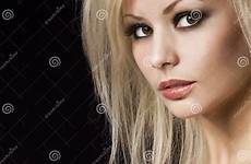 blonde professional beautiful makeup woman model