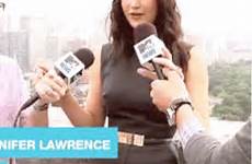 take both gif ll gifs double two lawrence jennifer microphones microphone funny reaction jen will her them gets