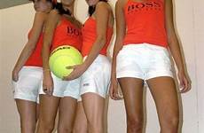 balls girls tennis babes hot inquiring pampering eye looking many things when