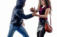 woman thief defense self aggression isolated victim caucasian white picture alamy