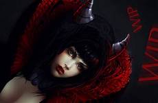 wallpaper demon girl dark occult
