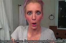 gif funny do phone number jenna marbles girls lol normal omg want haha tumblr flirt make only swear her who