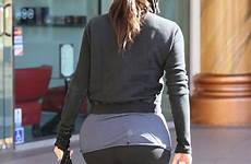 kim kardashian gym leggings spandex bottom derriere her bum pants behind limit covers she daily hardest working mail article stretches