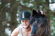 horse equestrian teenage portrait girl young cheerful lady beautiful