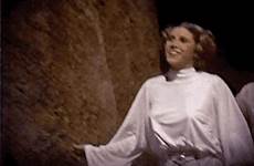 gif gifs wars star happy carrie fisher animated leia princess sexy giphy smiling organa television holiday special tweet tenor search