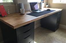 desk diy computer ikea office alex schreibtisch setup bureau countertop ideen desks drawers set work hack make die gaming modern