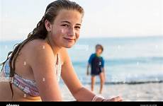 beach 13 girl old year island cayman smiling alamy grand