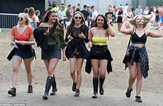 parklife festival outfits revealing girls they arrive continues revellers group arrived sunday music women manchester party bumbags bold hairstyles order