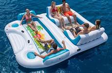 floating inflatable island float raft person floats pool lake water tahiti tropical ocean party river toys rafts tube islands giant