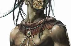 orc male warrior half fantasy character barbarian monk orcs deviantart female anime characters concept inspiration races kriegerin ork human elf
