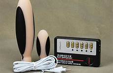 dildo electro anal stim toys female sex shock plug massager silicone pulse kit