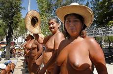 indigenas pueblos desnudas mexicanas protestan