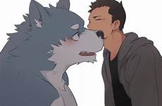 furry werewolf anime kiss twitter anthro drawing animal gay love boy manga oc choose board kemono cute article artikel von