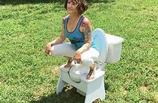 poop toilet squat stool woman stoop squatting use proper demonstrating psbattle comments potty photoshopbattles amazon high slide previous